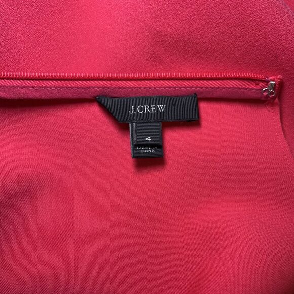 J Crew sleeveless scallop edge arm hem coral salmon mini dress women size 4 - Picture 6 of 12